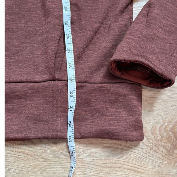 Athleta Altitude Polartec Half Zip Sweatshirt Rust Size Large - Picture 9 of 12